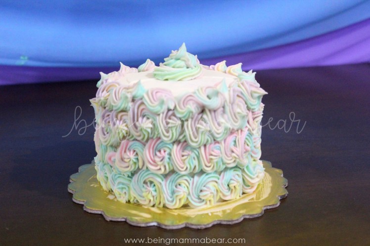 Being Mamma Bear - Unicorn Theme First Birthday Rainbow Cake with Vanilla Buttercream frosting 14