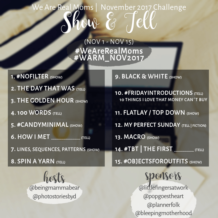 We Are Real Moms November 2017 Prompts Being Mamma Bear photostoriesbyd WARM_NOV2017 Show and Tell